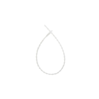 8-inch Natural Beaded Zip Tie, 18-lb Tensile Strength, 100-Pack