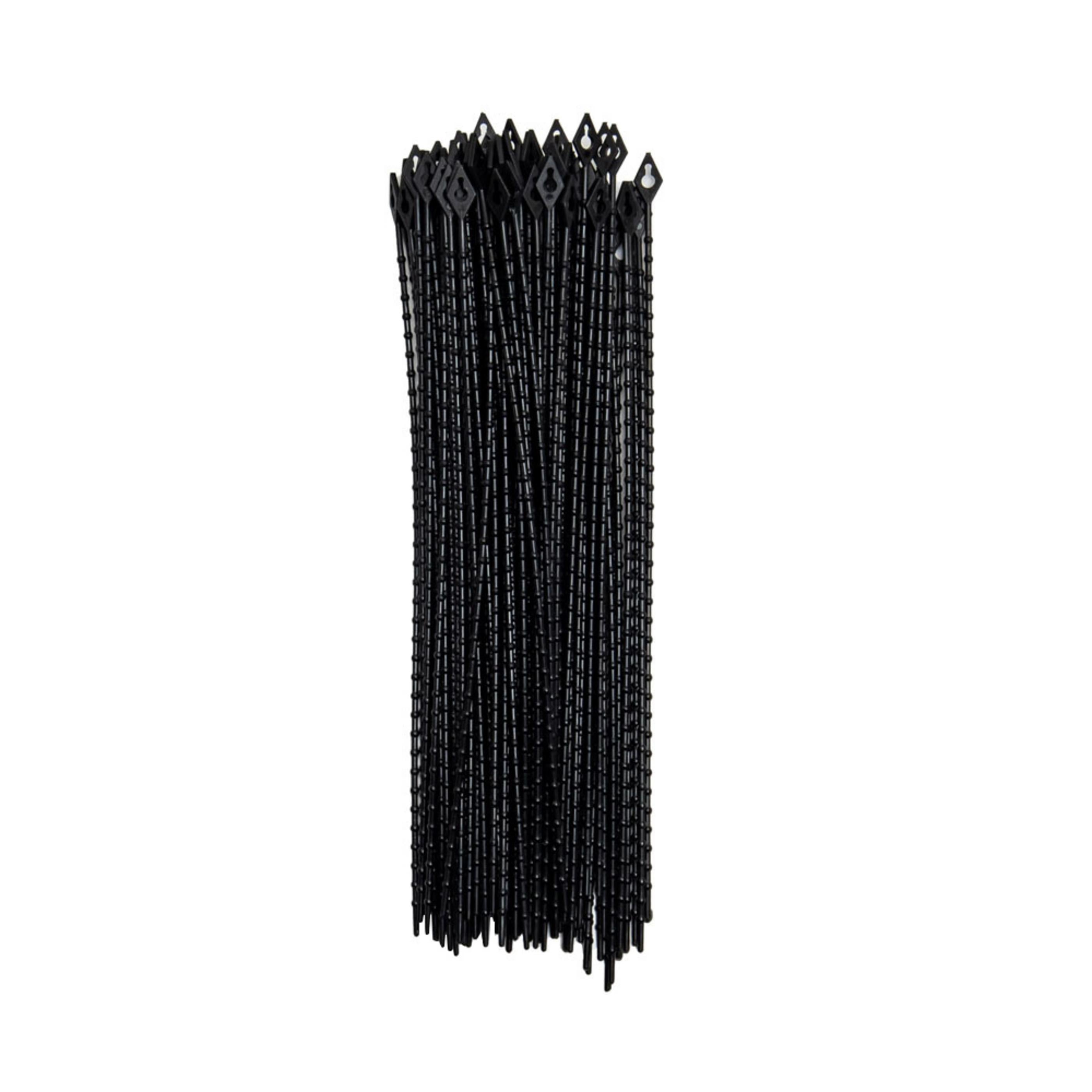 8-inch UV Resistant Black Beaded Zip Tie, 18-lb Tensile Strength, 100-Pack