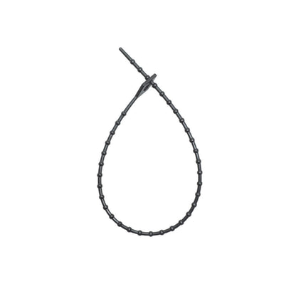 8-inch UV Resistant Black Beaded Zip Tie, 18-lb Tensile Strength, 100-Pack