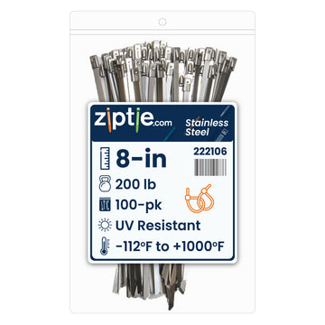 Stainless Steel Zip Ties 20.5 Inch - Heavy Duty Cable Ties (10 Pack)