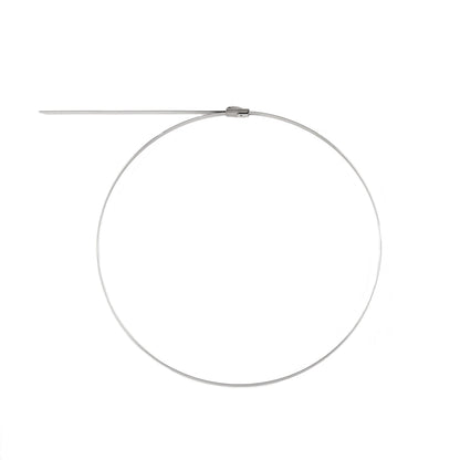 20.5-inch UV Resistant Stainless Steel Zip Tie, 200-lb Tensile Strength, UL 2 Listed, 100-Pack