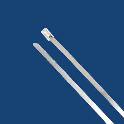 20.5-inch UV Resistant Stainless Steel Zip Tie, 200-lb Tensile Strength, UL 2 Listed, 100-Pack