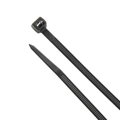 8-inch UV Resistant Black Sharp Tip Zip Tie, 75-lb Tensile Strength, UL 21S Listed, 100-Pack