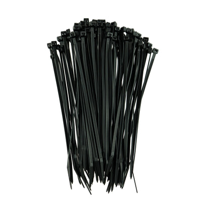 8-inch UV Resistant Black Sharp Tip Zip Tie, 75-lb Tensile Strength, UL 21S Listed, 100-Pack