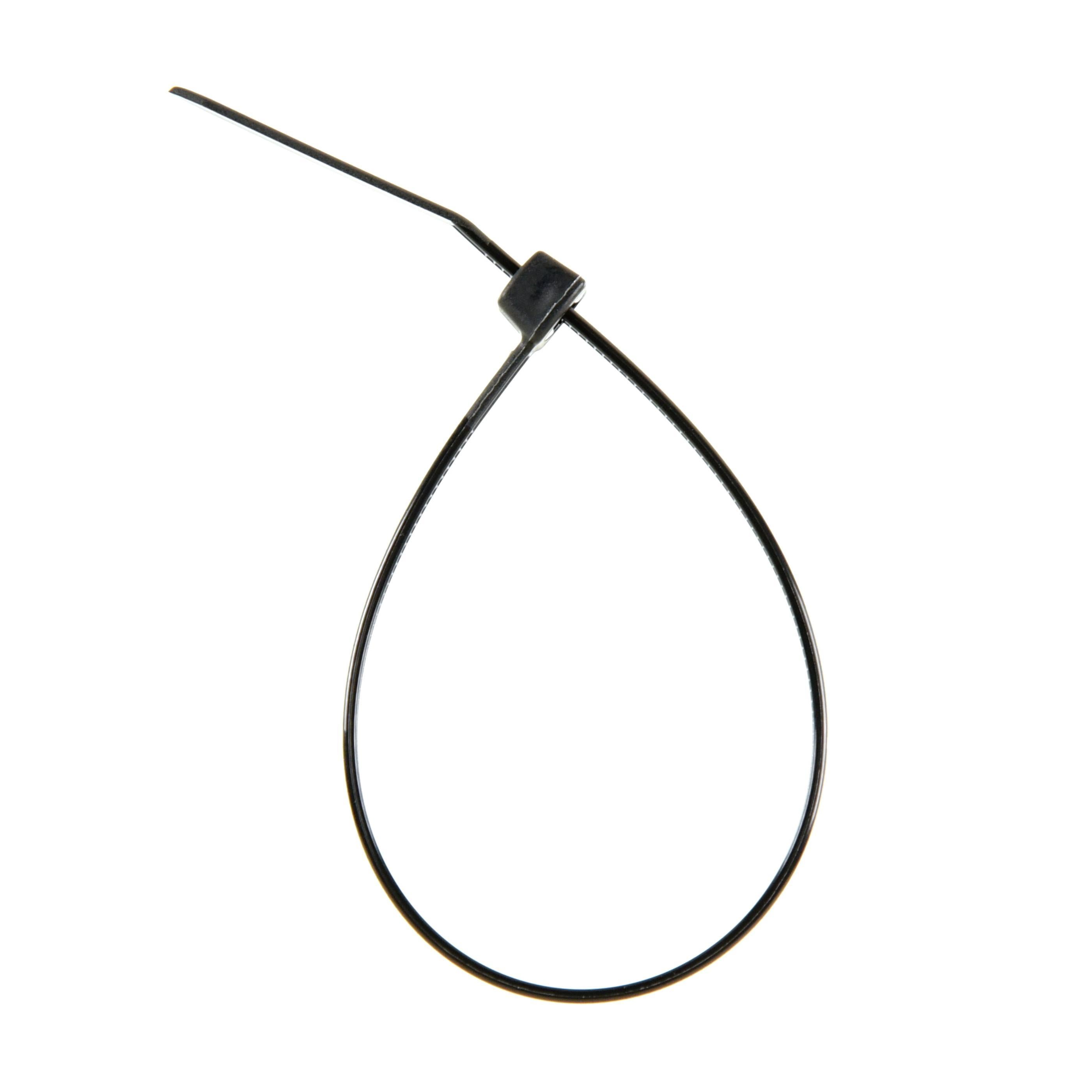 8-inch UV Resistant Black Sharp Tip Zip Tie, 75-lb Tensile Strength, UL 21S Listed, 1,000-Pack