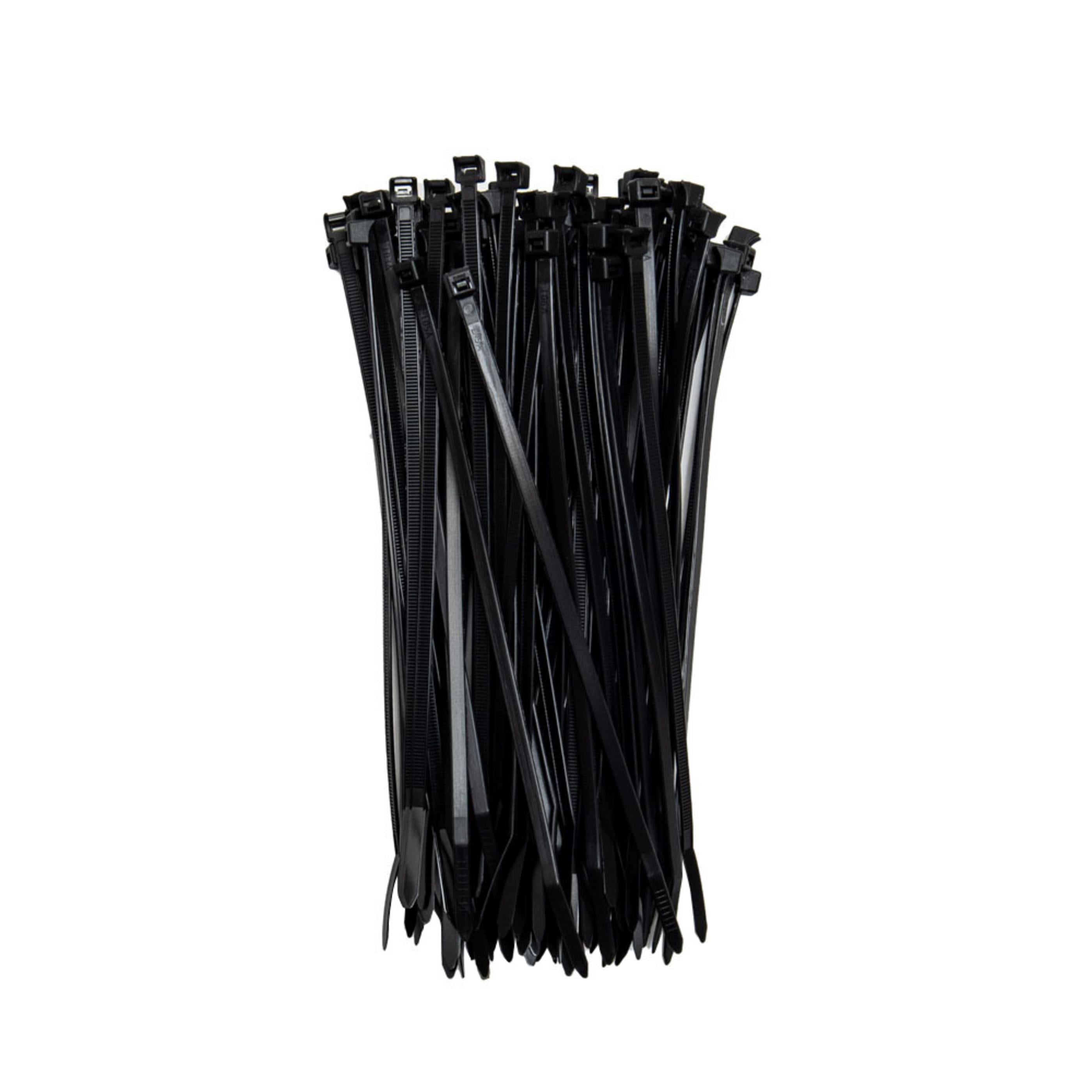8-inch UV Resistant Black Fuel Hose Zip Tie, 50-lb Tensile Strength, 100-Pack