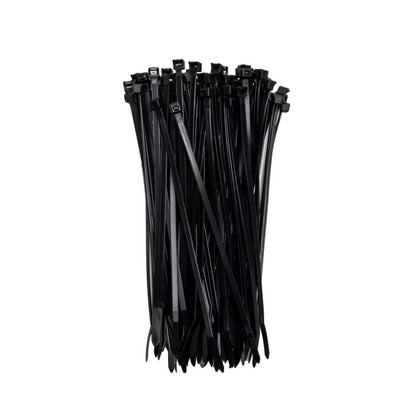 8-inch UV Resistant Black Fuel Hose Zip Tie, 50-lb Tensile Strength, 100-Pack