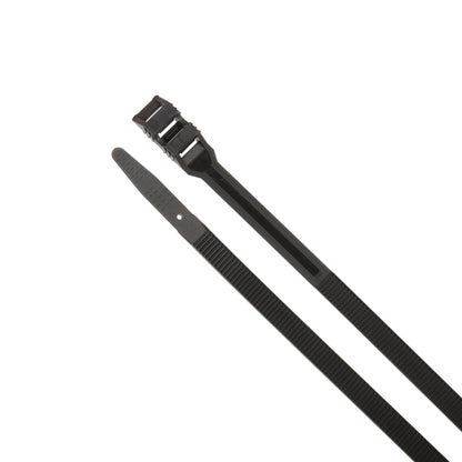 11-inch UV Resistant Black Low Profile Zip Tie, 120-lb Tensile Strength, 100-Pack