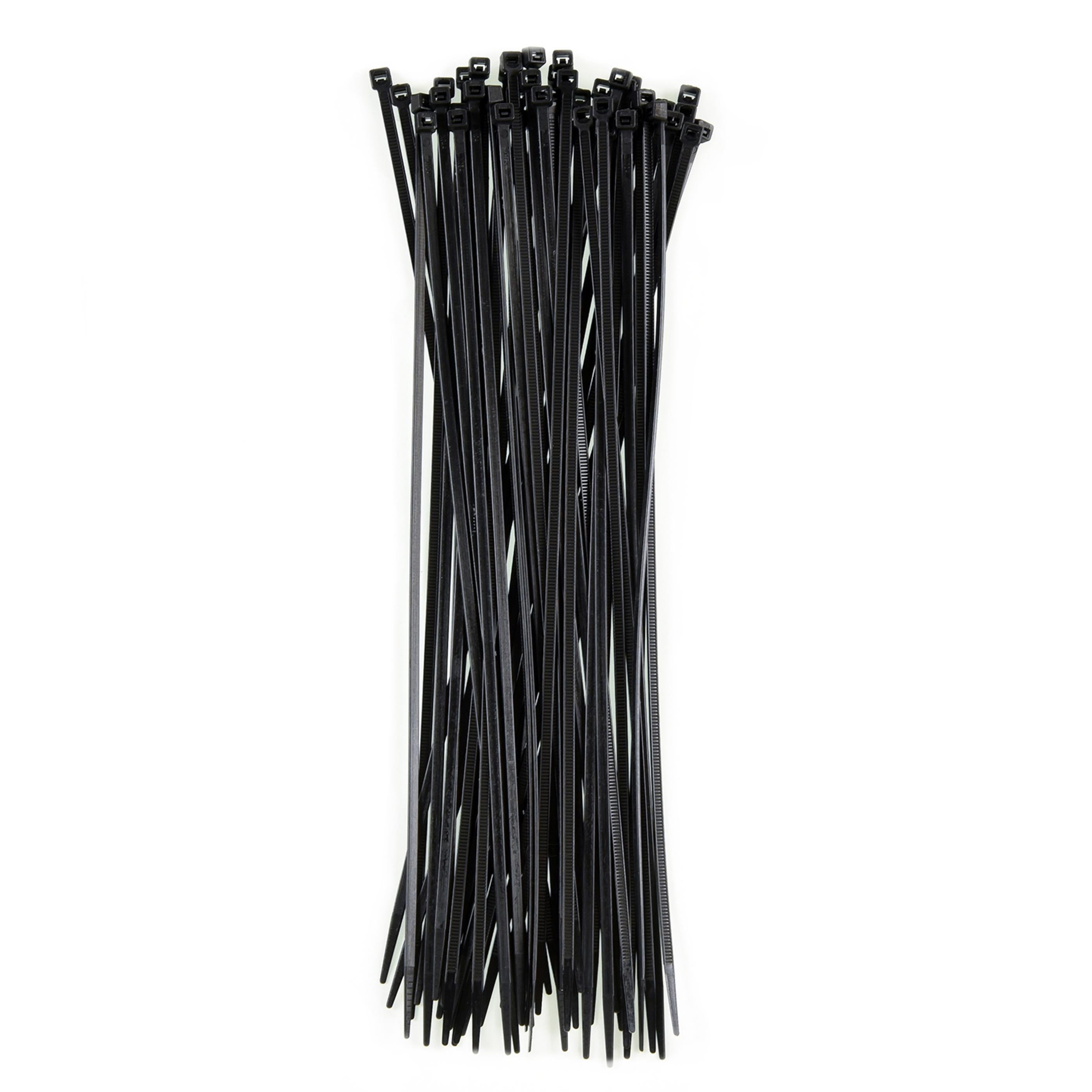 11-inch Black Multi-Purpose Zip Tie, 40-lb Tensile Strength