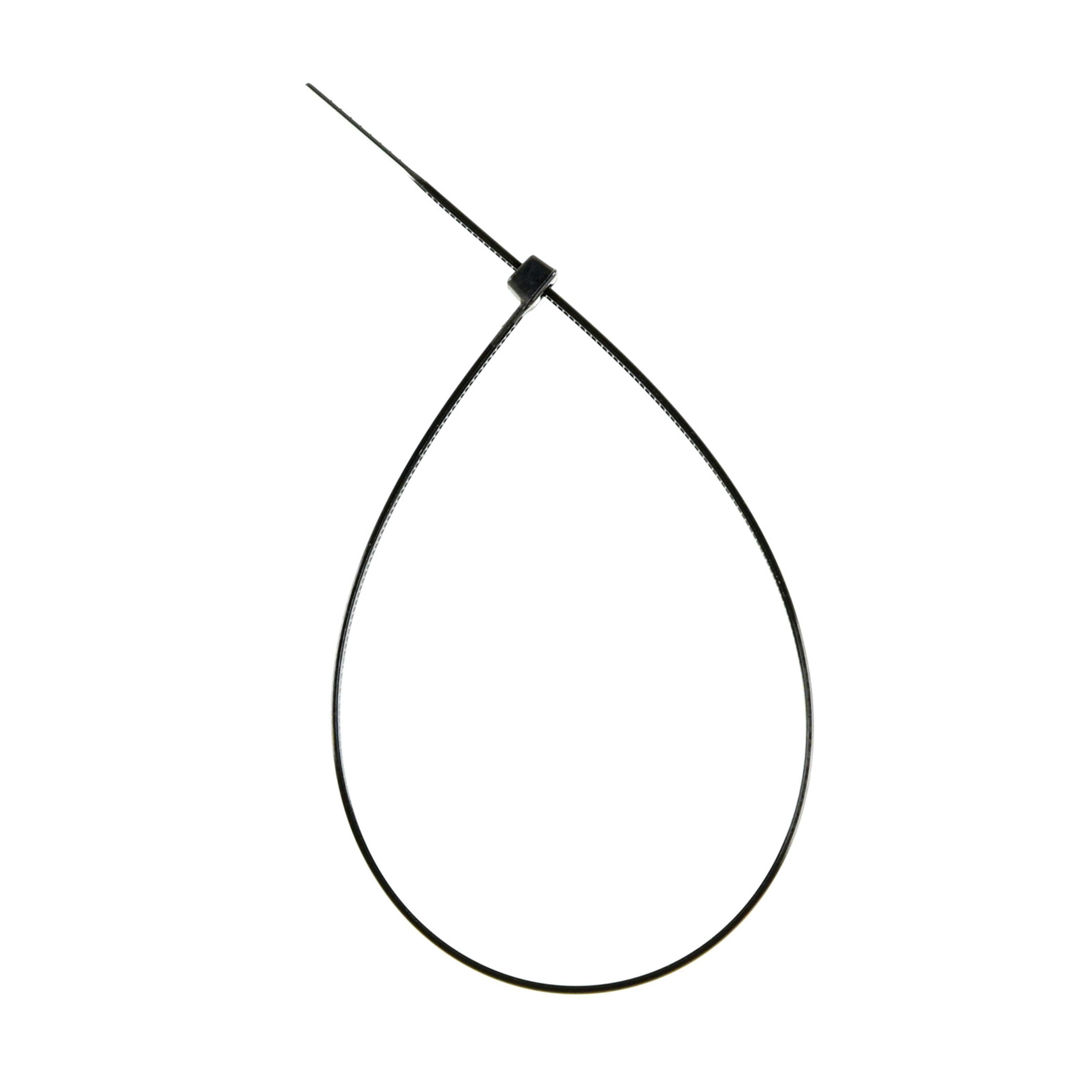 11-inch Black Multi-Purpose Zip Tie, 40-lb Tensile Strength, 50