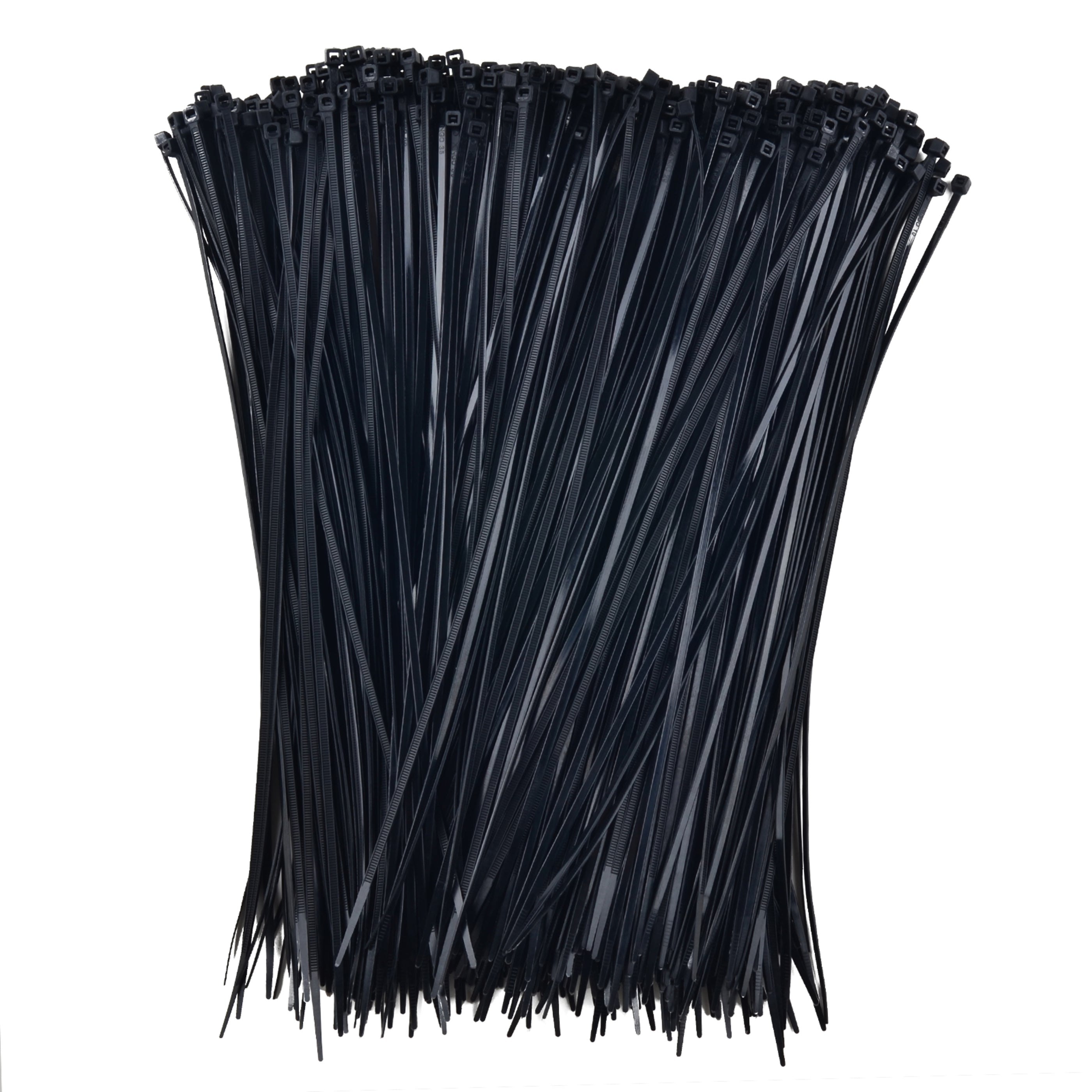 14-inch Black Multi-Purpose Zip Tie, 50-lb Tensile Strength, UL 21S Listed, 500-Pack
