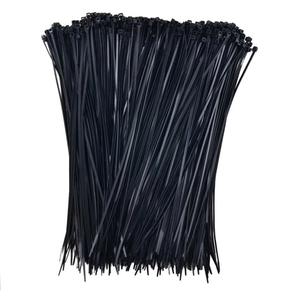 14-inch Black Multi-Purpose Zip Tie, 50-lb Tensile Strength, UL 21S Listed, 500-Pack