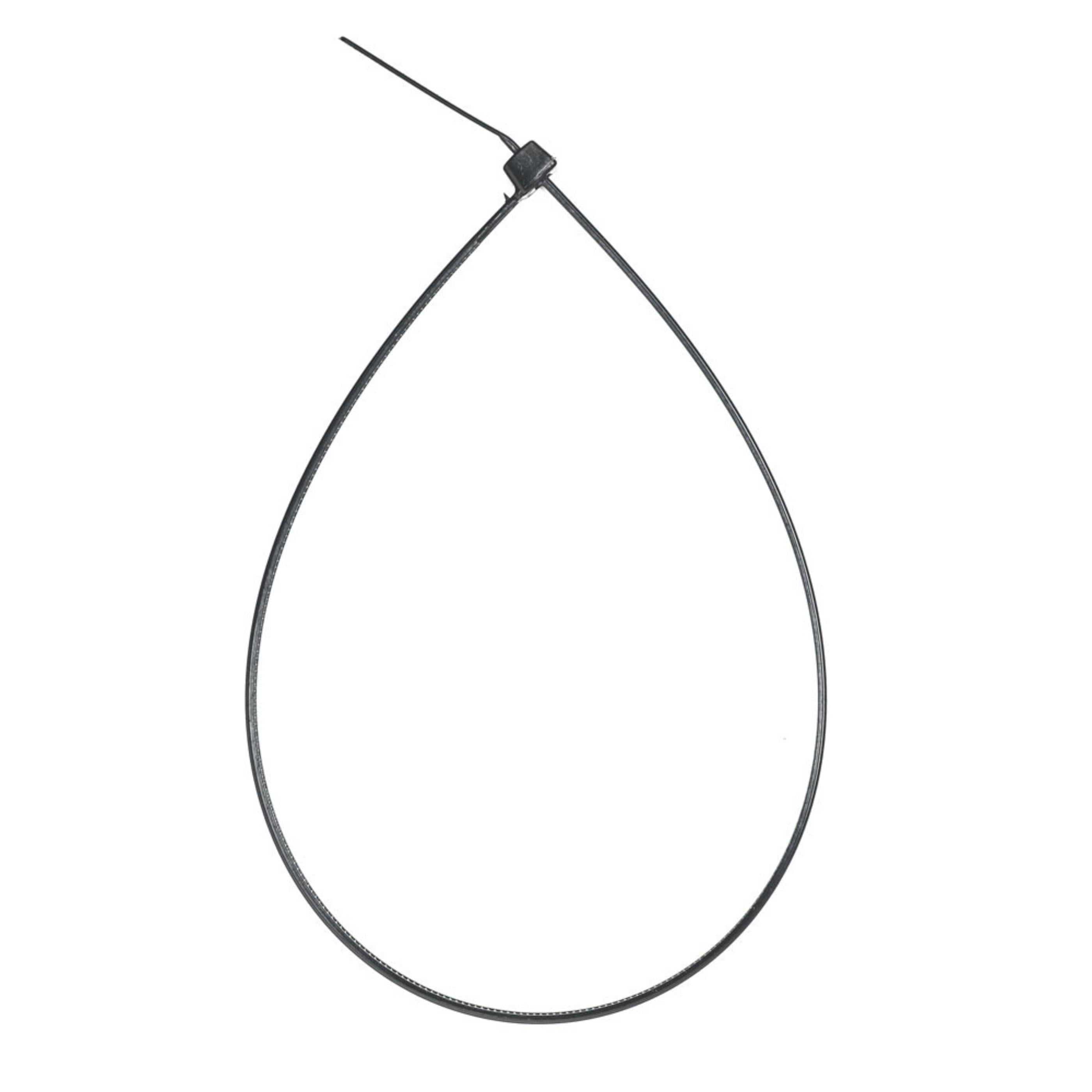 14-inch Black Multi-Purpose Zip Tie, 50-lb Tensile Strength, UL 21S Listed, 500-Pack