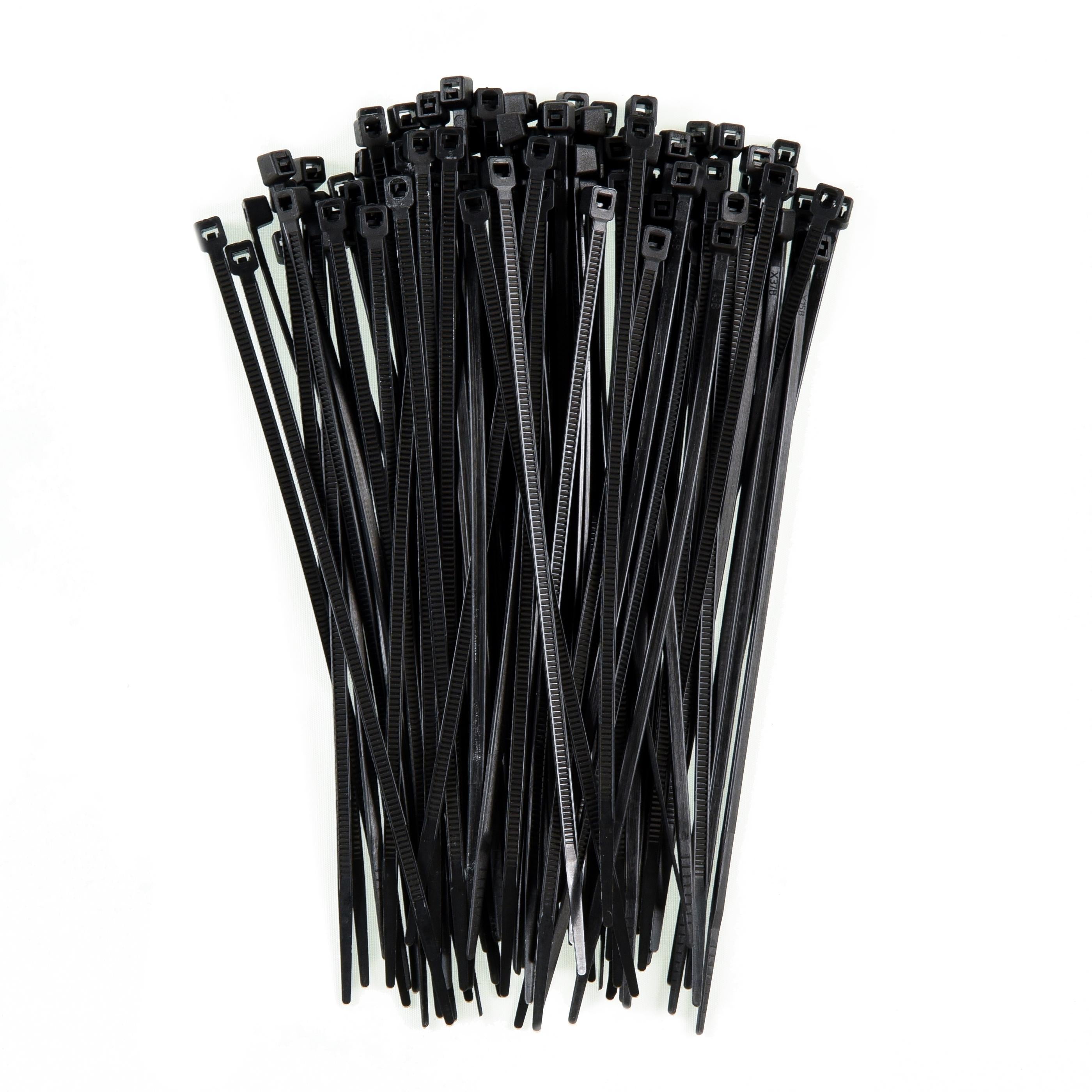 5-inch UV Resistant Black Multi-Purpose Zip Tie, 18-lb, Black
