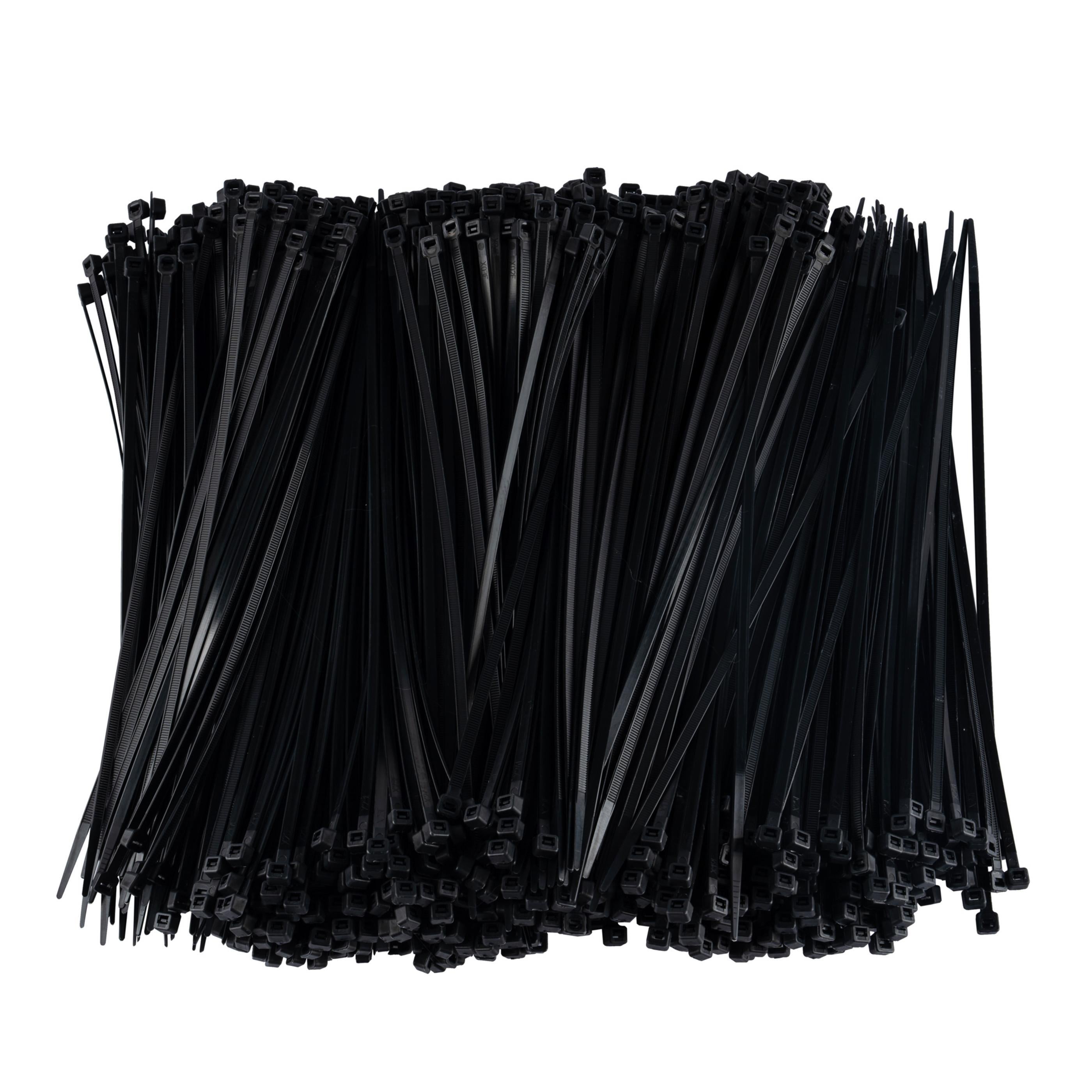 11-inch UV Resistant Black Multi-Purpose Zip Tie, 50-lb Tensile Strength, UL 21S Listed, 1,000-Pack