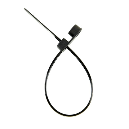 6.3-inch UV Resistant Black Screw Mount Zip Tie, 50-lb Tensile Strength, UL 21 Listed, 100-Pack