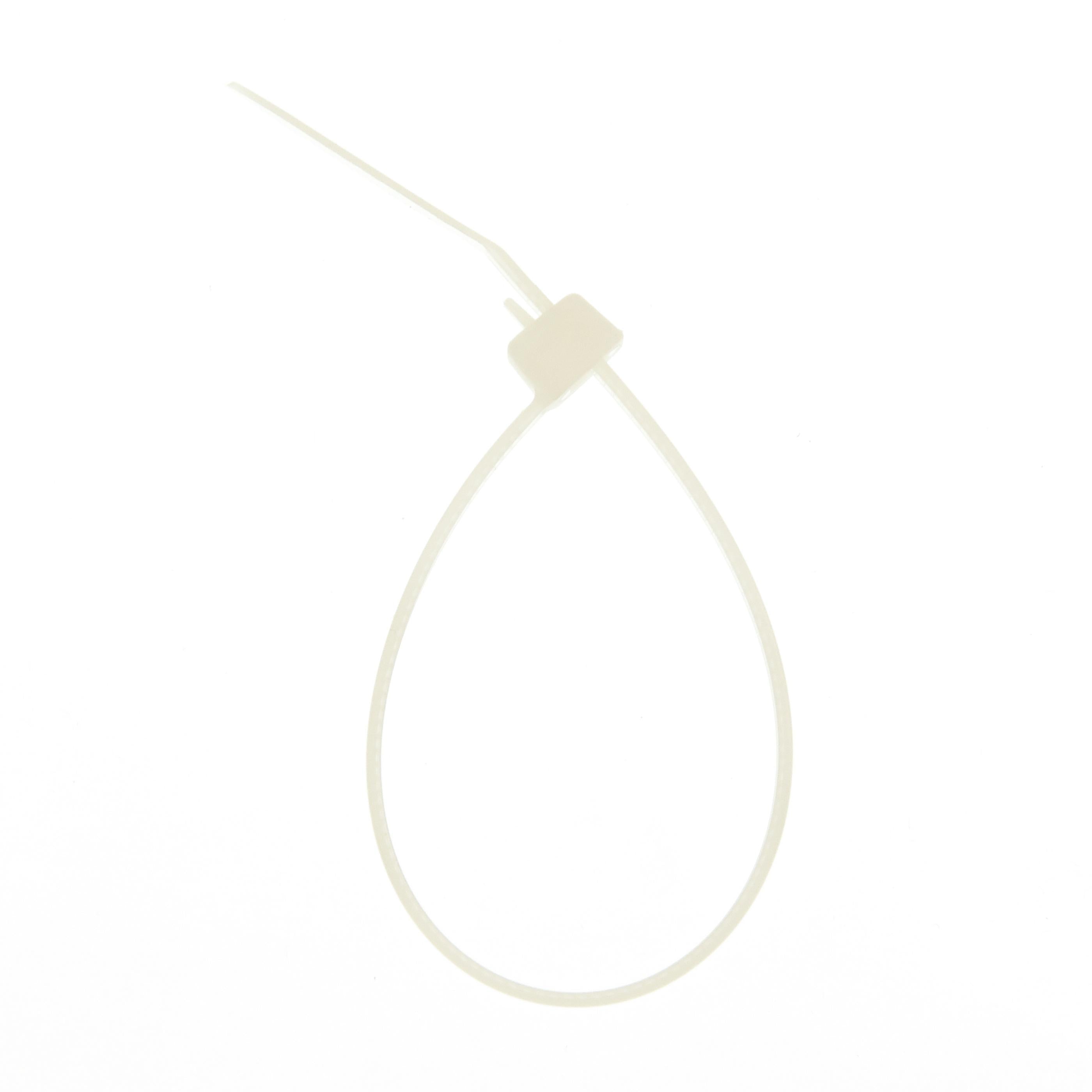 6.3-inch Natural Releasable Pawl Zip Tie, 50-lb Tensile Strength, UL 21 Listed, 100-Pack