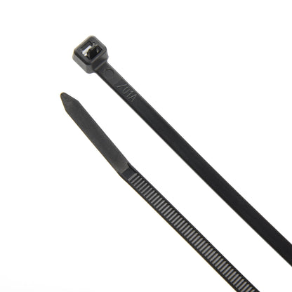 6.3-inch UV Resistant Black Releasable Pawl Zip Tie, 50-lb Tensile Strength, UL 21 Listed, 100-Pack