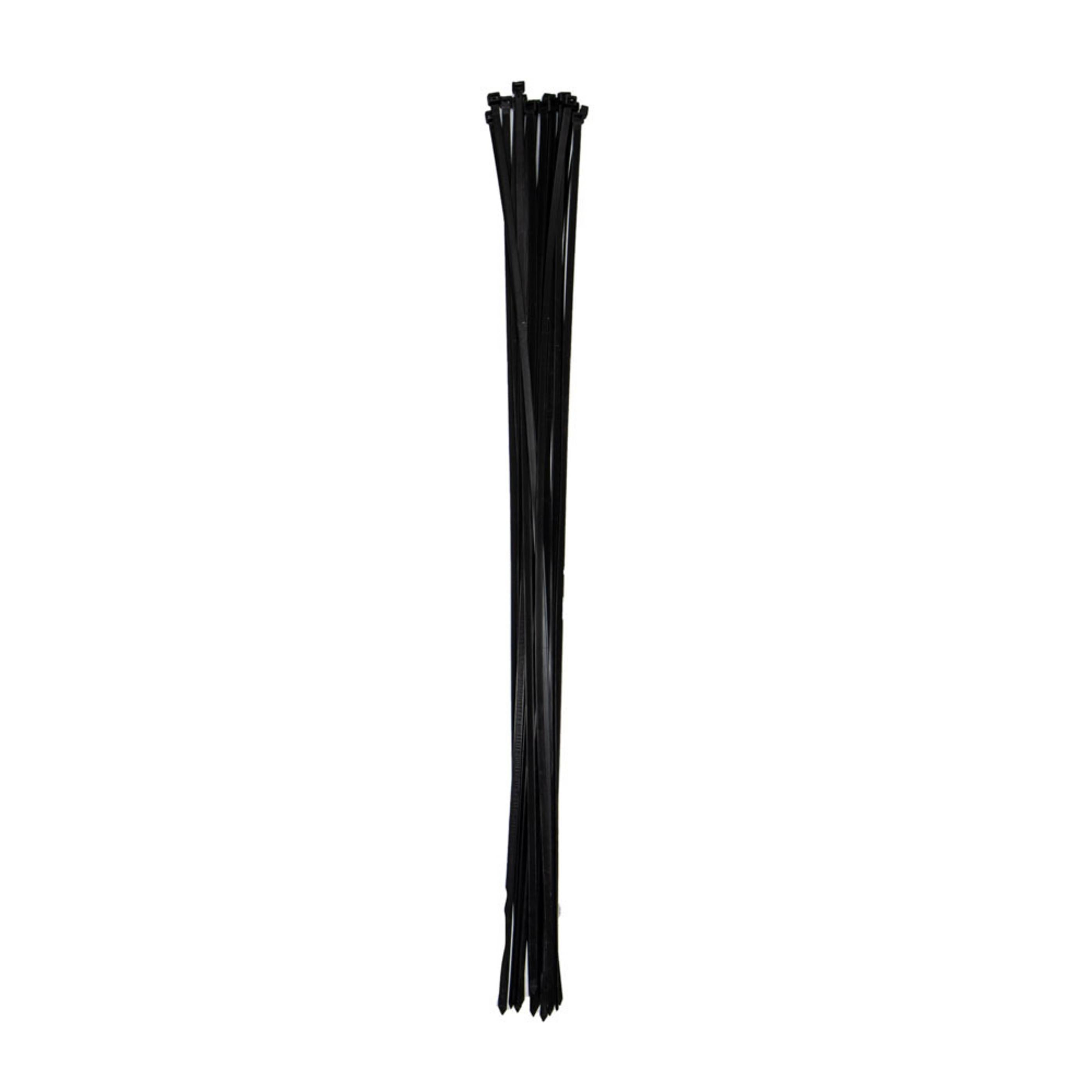 40-inch UV Resistant Black Multi-Purpose Zip Tie, 175-lb Tensile Strength, UL 21S Listed, 25-Pack