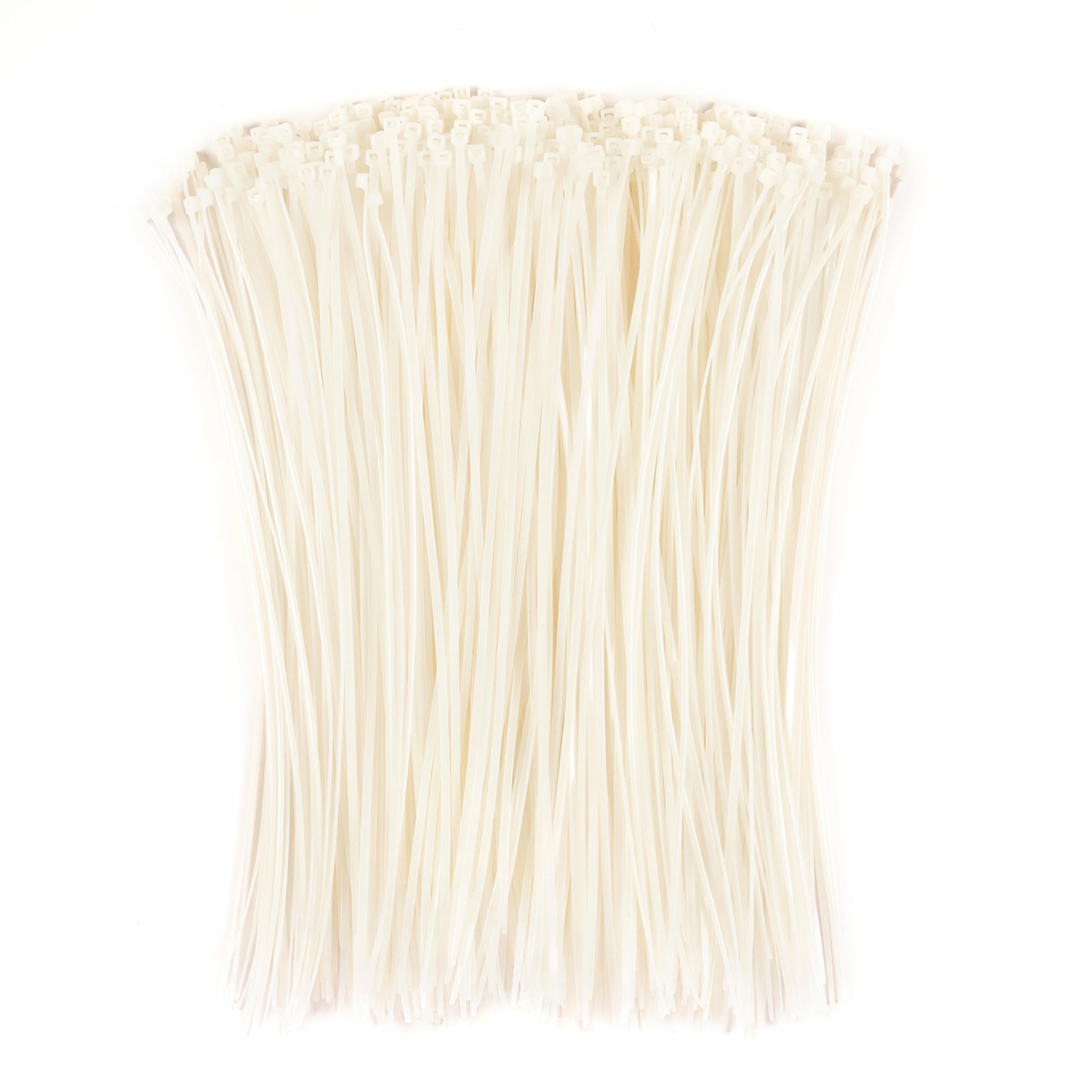14-inch Natural Multi-Purpose Zip Tie, 50-lb Tensile Strength, UL 21S Listed, 100-Pack