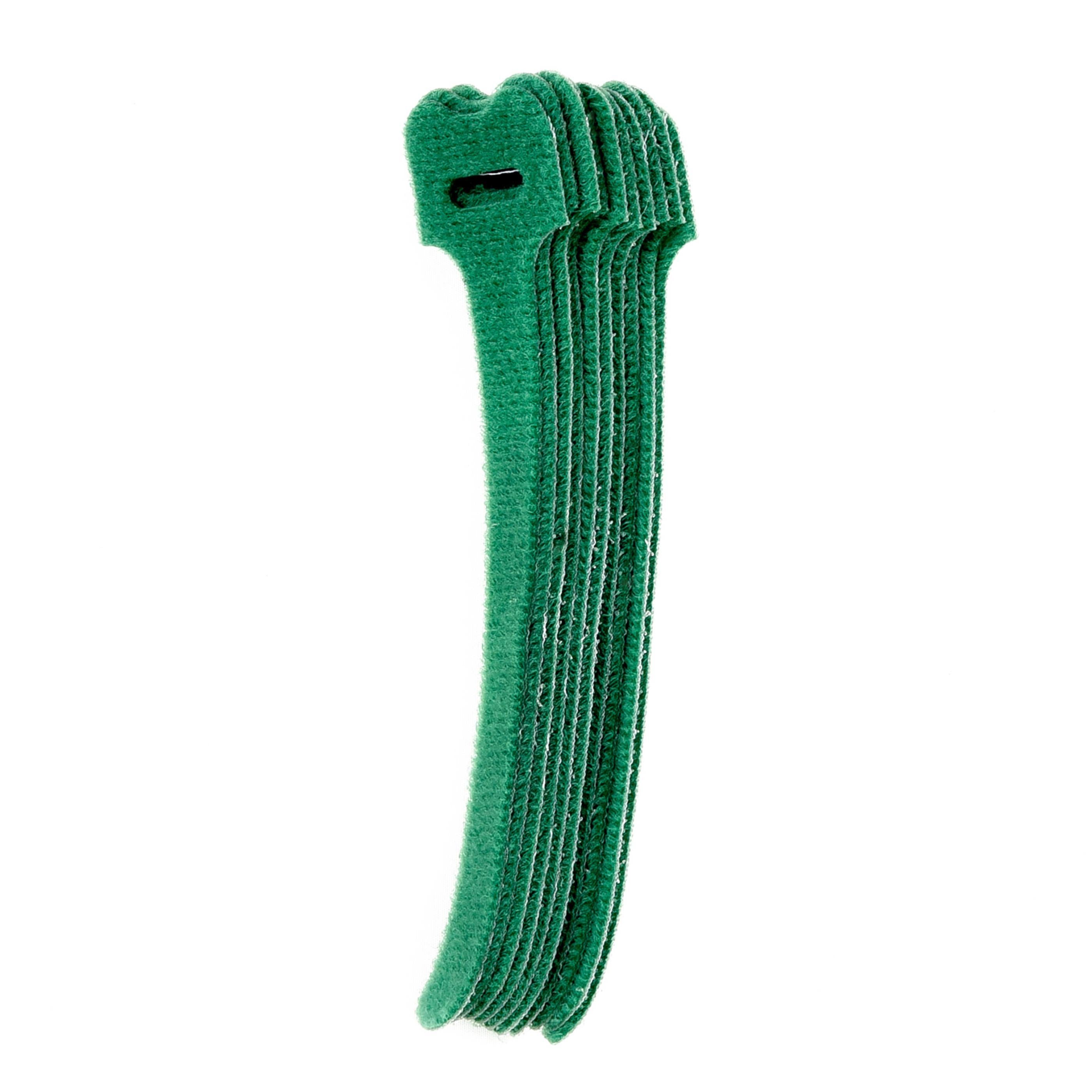 5-inch Green Hook and Loop, 6-lb Tensile Strength, 10-Pack