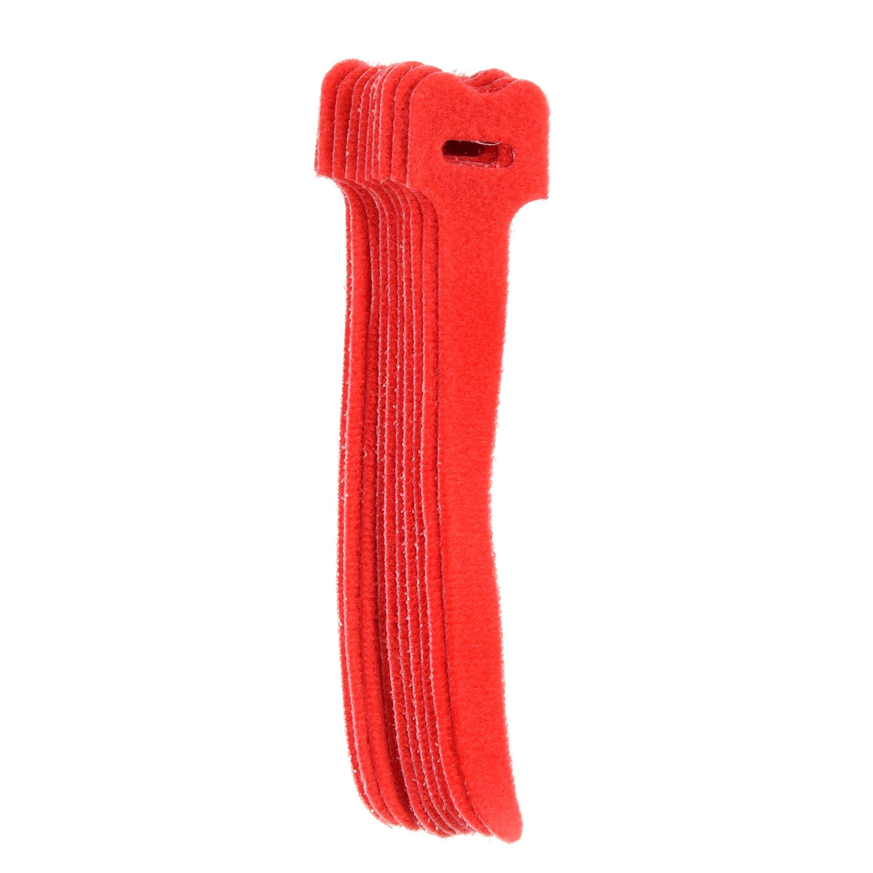 5-inch Red Hook and Loop, 6-lb Tensile Strength, 10-Pack