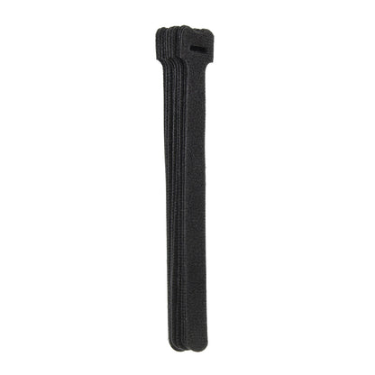 8-inch Black Hook and Loop, 6-lb Tensile Strength, 10-Pack