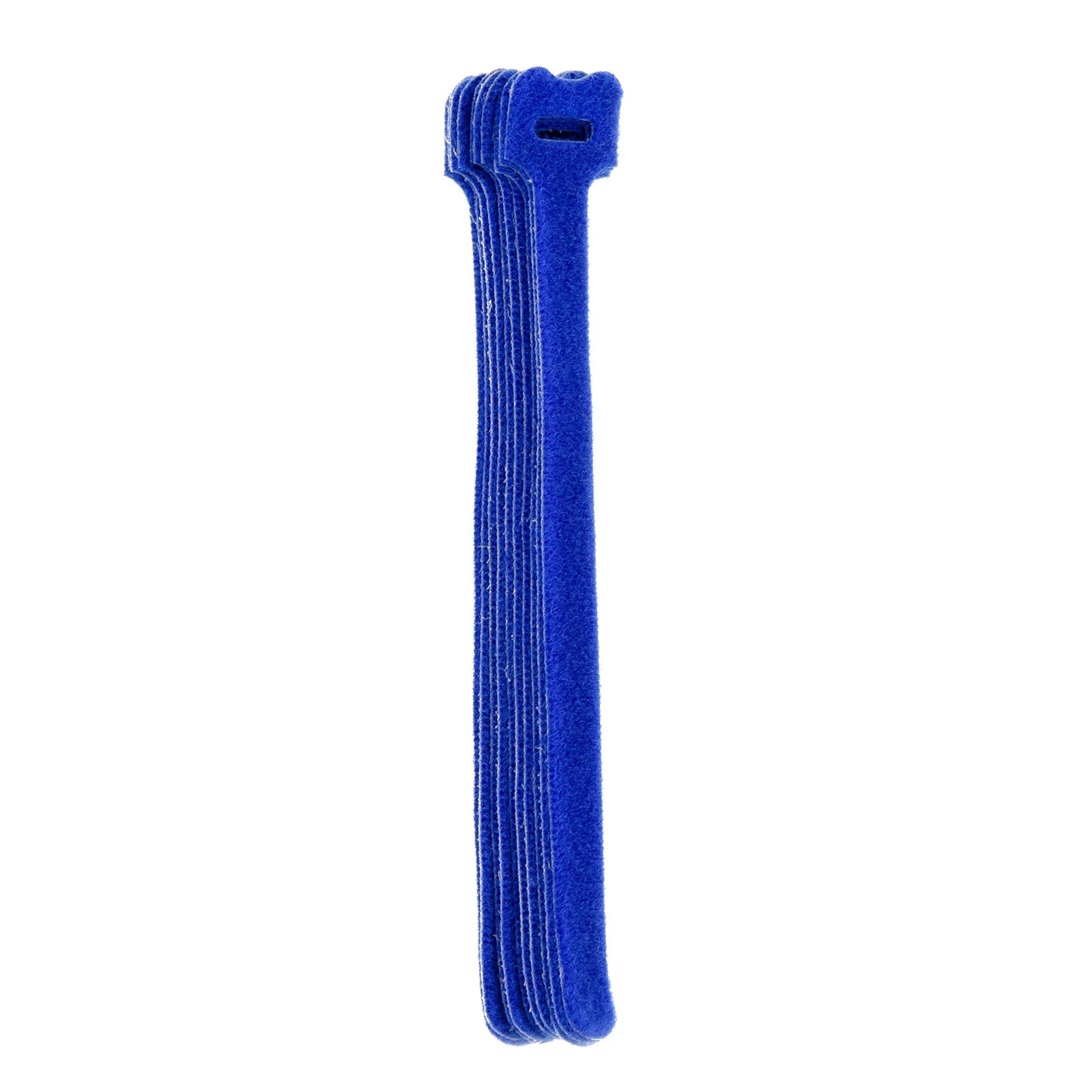8-inch Blue Hook and Loop, 6-lb Tensile Strength, 10-Pack