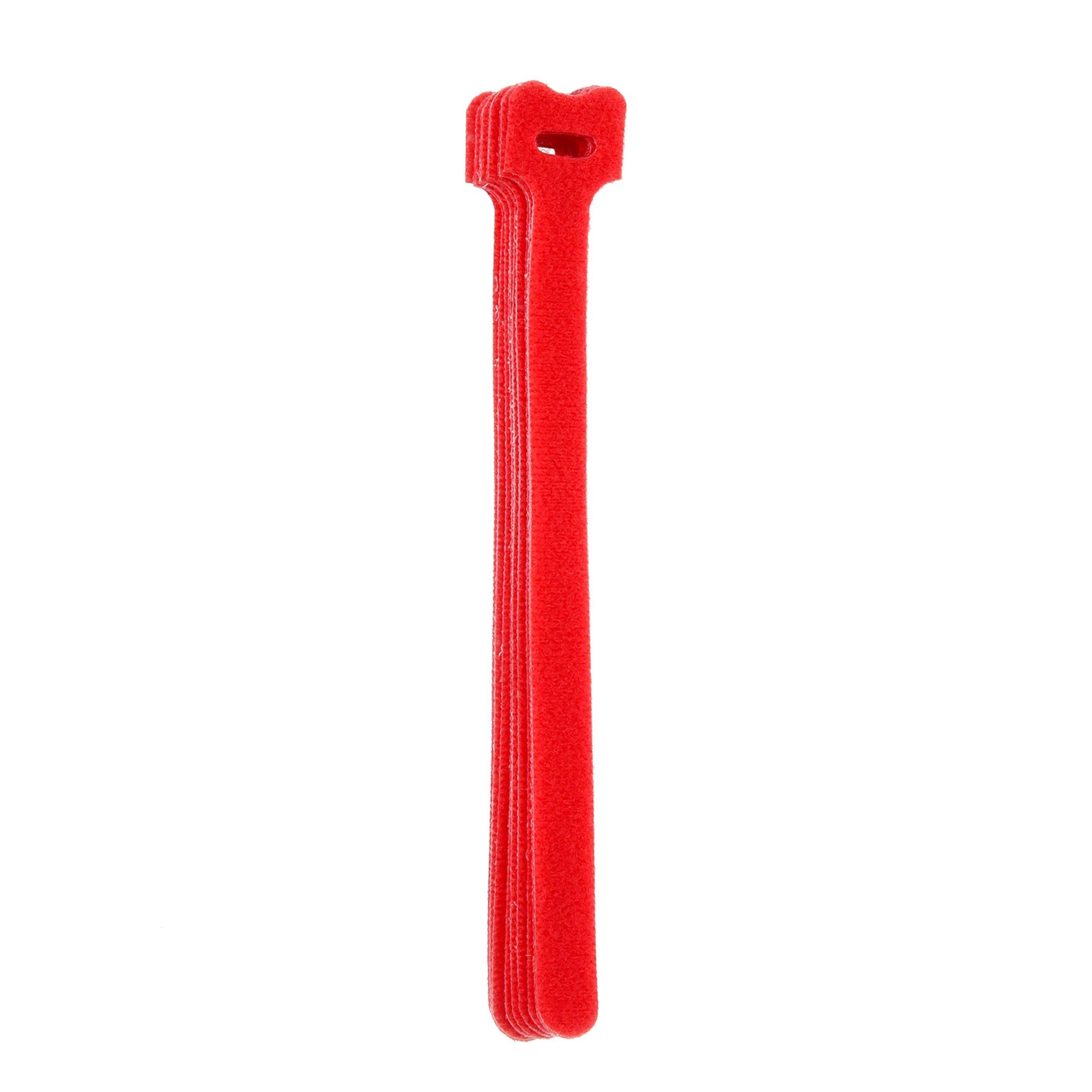 8-inch Red Hook and Loop, 6-lb Tensile Strength, 10-Pack