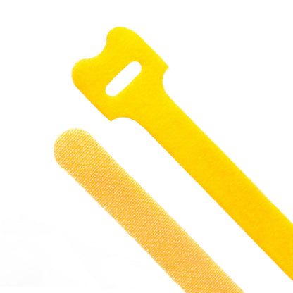 8-inch Yellow Hook and Loop, 6-lb Tensile Strength, 10-Pack