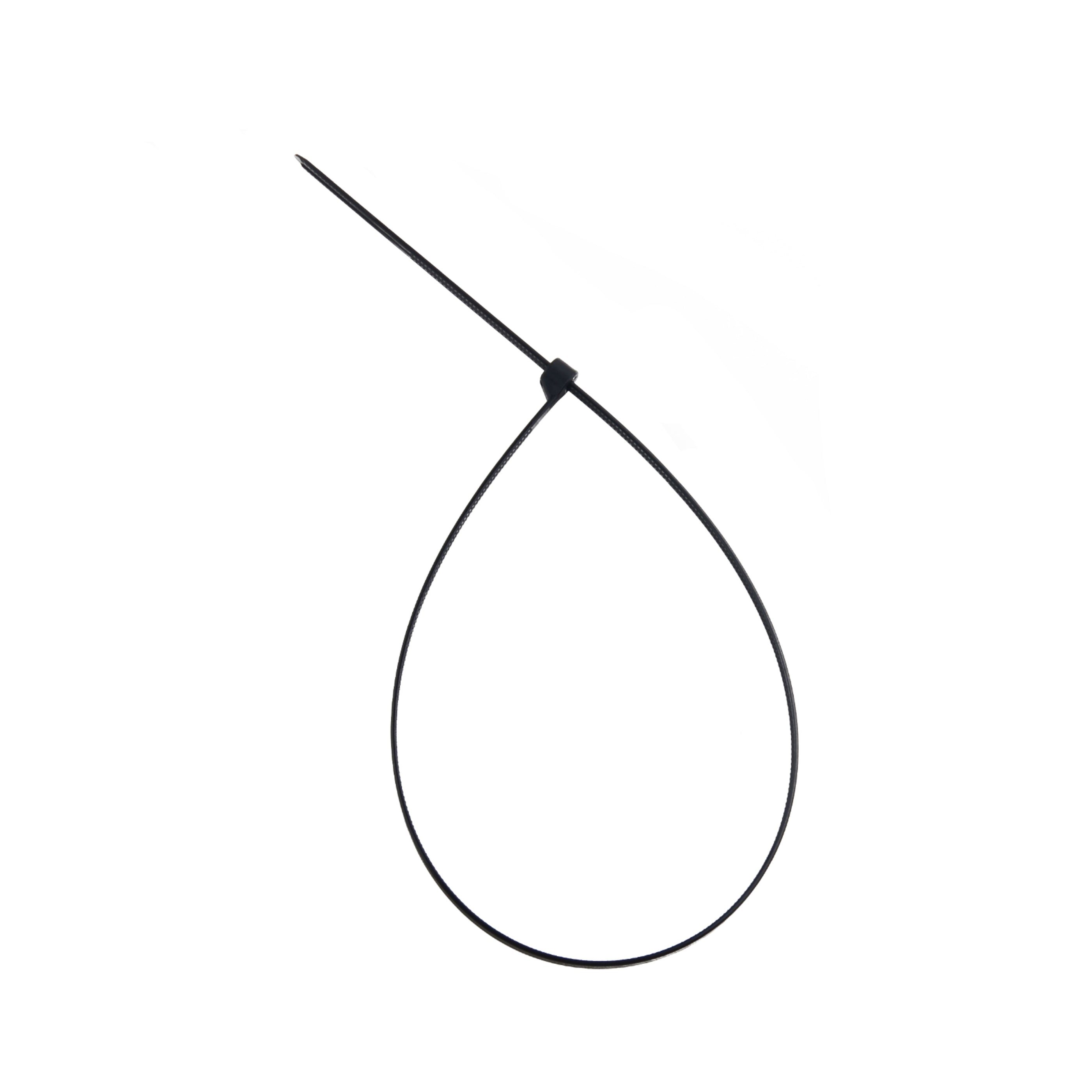 14-inch UV Resistant Black Metal Pawl Zip Tie, 50-lb Tensile Strength, UL 21S Listed, 100-Pack
