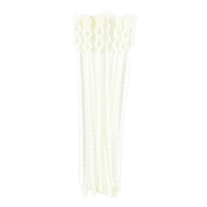 8-inch Natural Double Loop Beaded Zip Tie, 50-lb Tensile Strength, 15-Pack