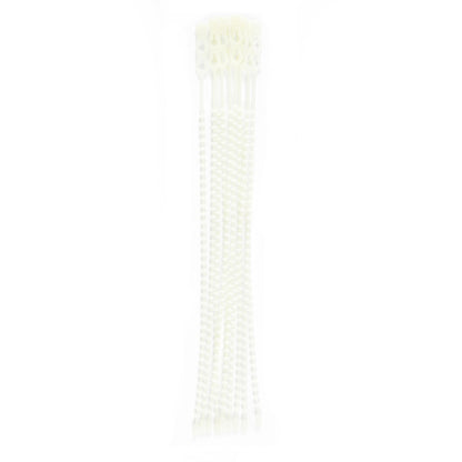 18-inch Natural Double Loop Beaded Zip Tie, 120-lb Tensile Strength, 10-Pack