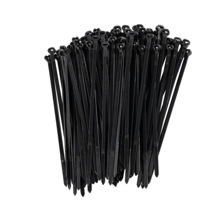 4-inch UV Resistant Black Steel Tooth Zip Tie, 18-lb Tensile Strength, UL 21 Listed, 100-Pack