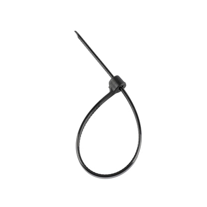 4-inch UV Resistant Black Steel Tooth Zip Tie, 18-lb Tensile Strength, UL 21 Listed, 100-Pack