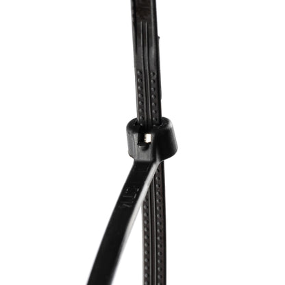 7.9-inch UV Resistant Black Steel Tooth Zip Tie, 18-lb Tensile Strength, UL 21 Listed, 100-Pack