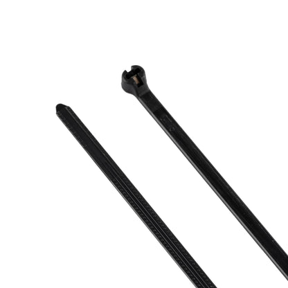 5.5-inch UV Resistant Black Steel Tooth Zip Tie, 40-lb Tensile Strength, UL 21 Listed, 100-Pack