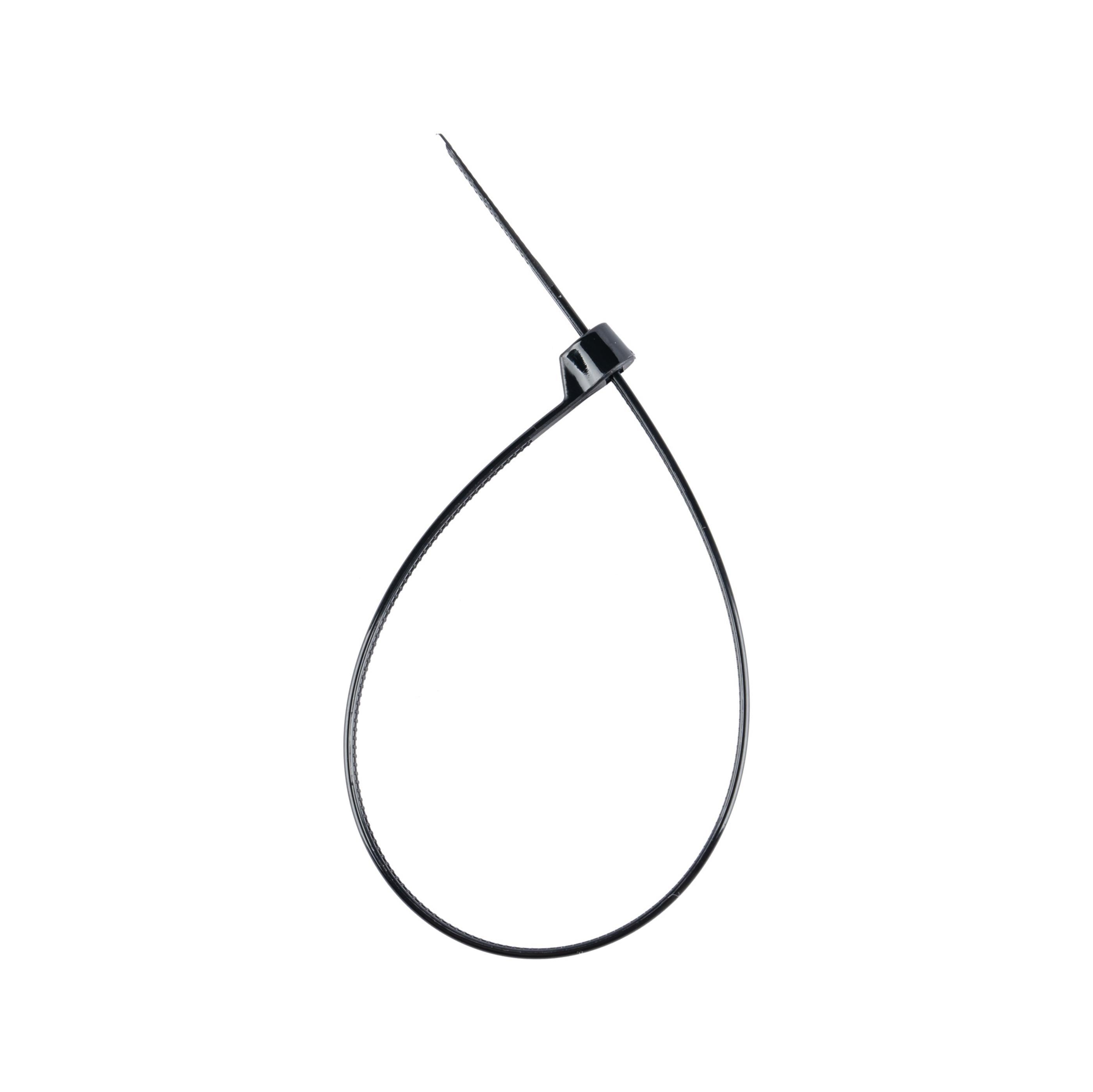 7.9-inch UV Resistant Black Steel Tooth Zip Tie, 50-lb Tensile Strength, UL 21S Listed, 100-Pack