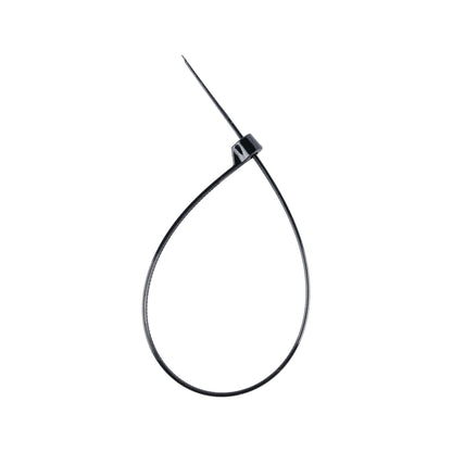 7.9-inch UV Resistant Black Steel Tooth Zip Tie, 50-lb Tensile Strength, UL 21S Listed, 100-Pack