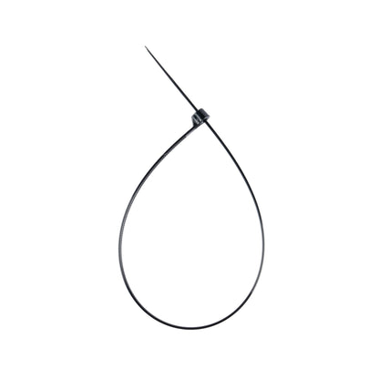 11.8-inch UV Resistant Black Steel Tooth Zip Tie, 50-lb Tensile Strength, UL 21S Listed, 100-Pack