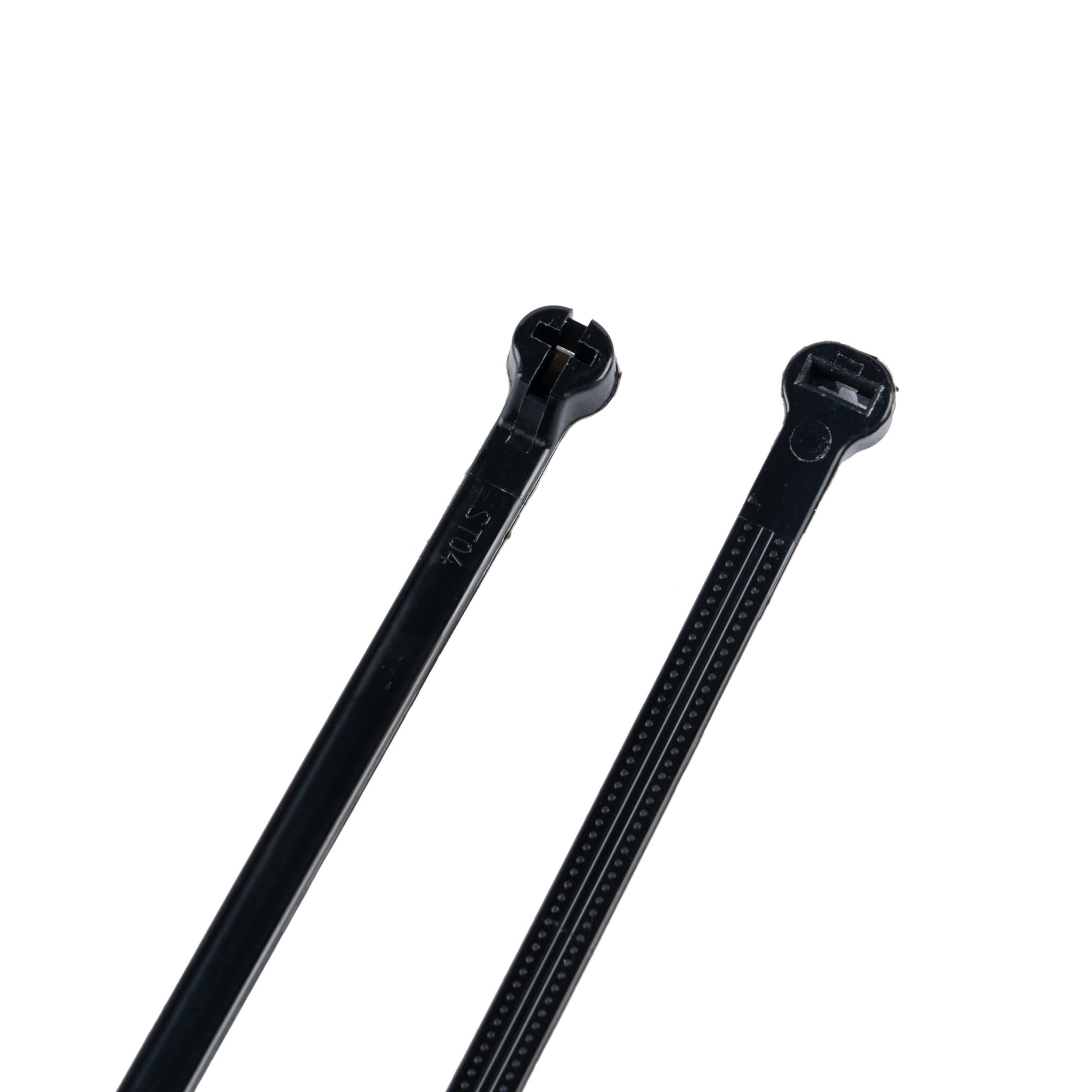 14.6-inch UV Resistant Black Steel Tooth Zip Tie, 50-lb Tensile Strength, UL 21S Listed, 100-Pack