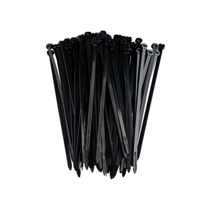 8.6-inch UV Resistant Black Steel Tooth Zip Tie, 120-lb Tensile Strength, UL 21S Listed, 100-Pack