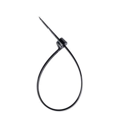 8.6-inch UV Resistant Black Steel Tooth Zip Tie, 120-lb Tensile Strength, UL 21S Listed, 100-Pack