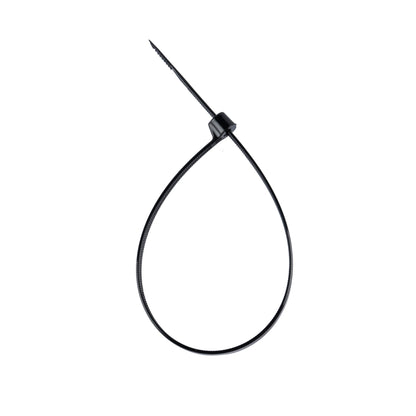 11.8-inch UV Resistant Black Steel Tooth Zip Tie, 120-lb Tensile Strength, UL 21S Listed, 100-Pack