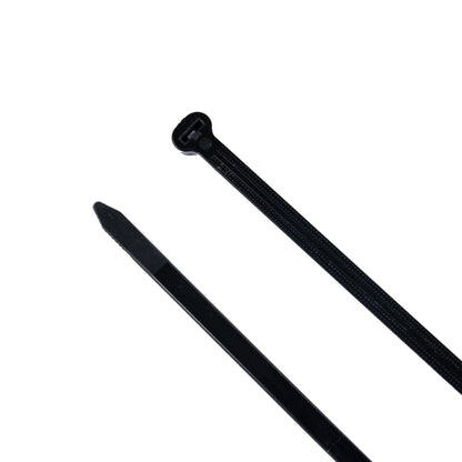 14.6-inch UV Resistant Black Steel Tooth Zip Tie, 120-lb Tensile Strength, UL 21S Listed, 100-Pack