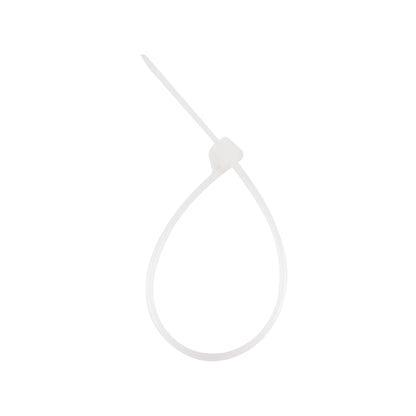 4-inch Natural Steel Tooth Zip Tie, 18-lb Tensile Strength, UL 21 Listed, 100-Pack