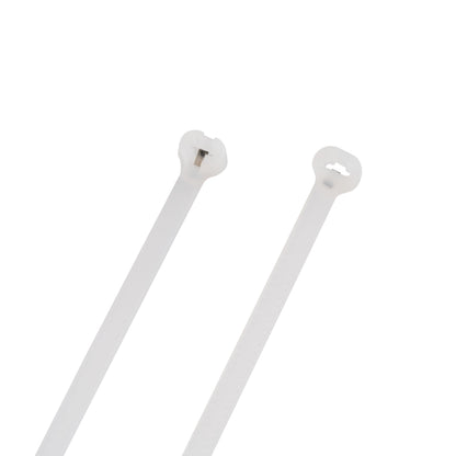 4-inch Natural Steel Tooth Zip Tie, 18-lb Tensile Strength, UL 21 Listed, 100-Pack