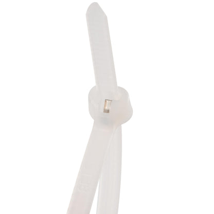 4-inch Natural Steel Tooth Zip Tie, 18-lb Tensile Strength, UL 21 Listed, 100-Pack