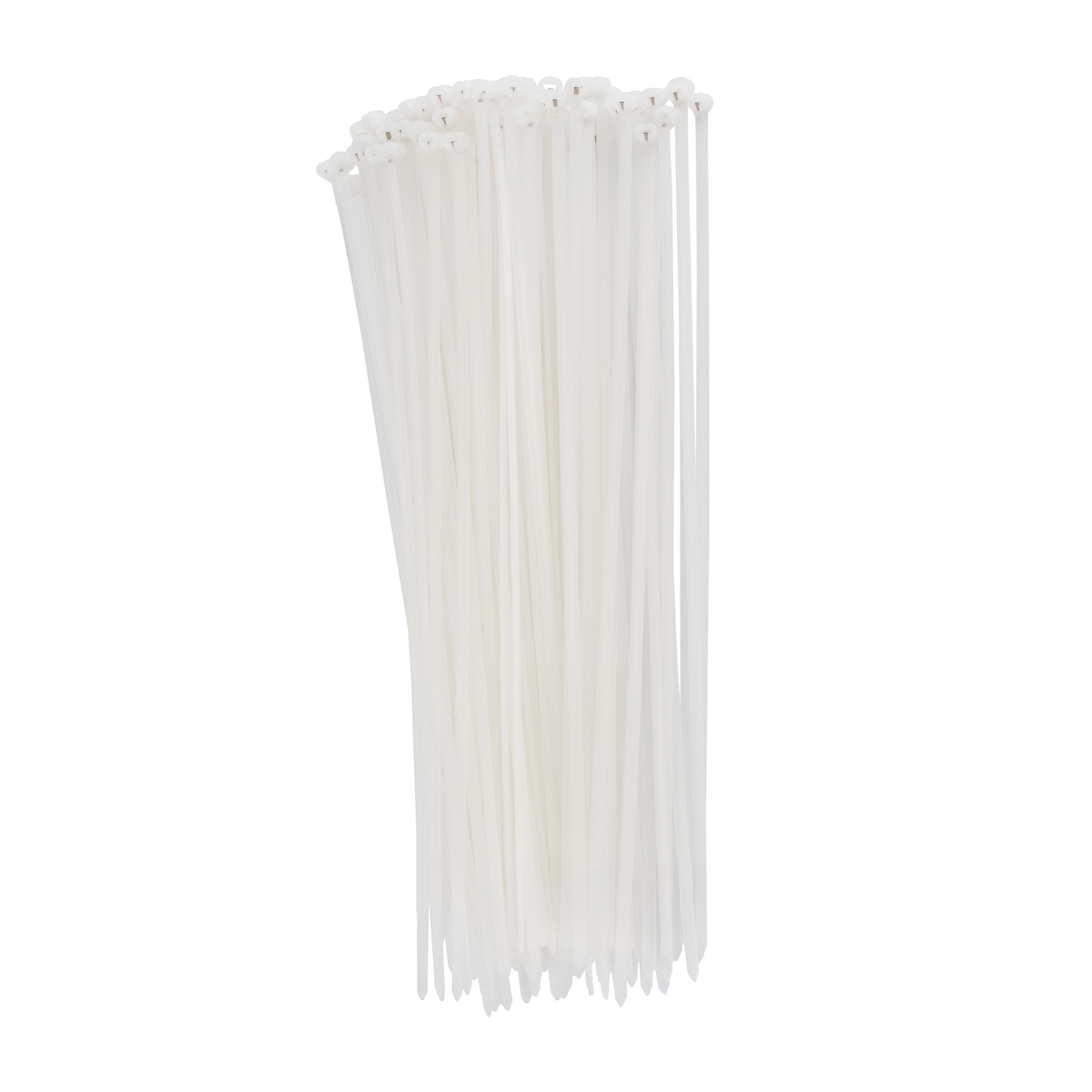 7.9-inch Natural Steel Tooth Zip Tie, 18-lb Tensile Strength, UL 21 Listed, 100-Pack