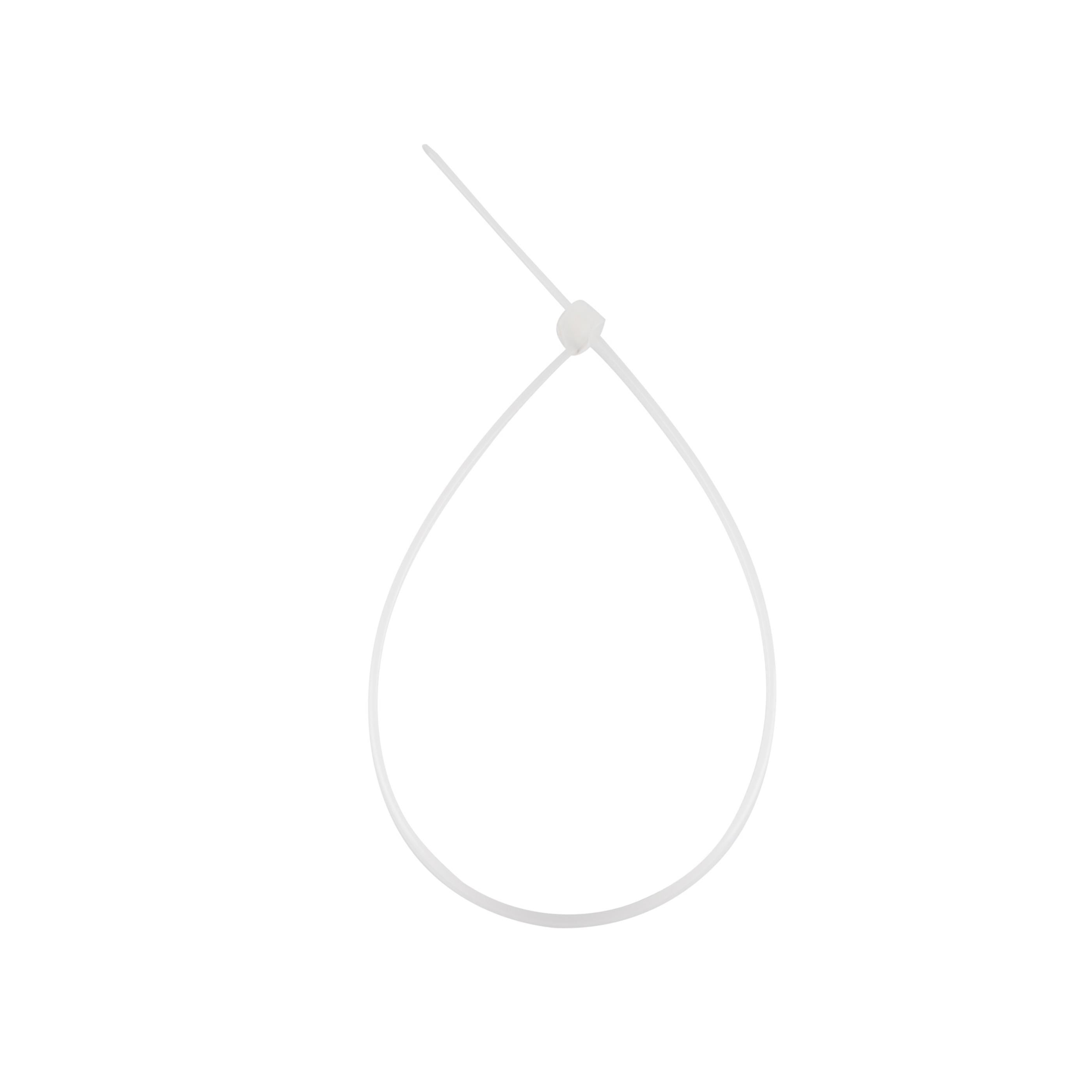7.9-inch Natural Steel Tooth Zip Tie, 18-lb Tensile Strength, UL 21 Listed, 100-Pack
